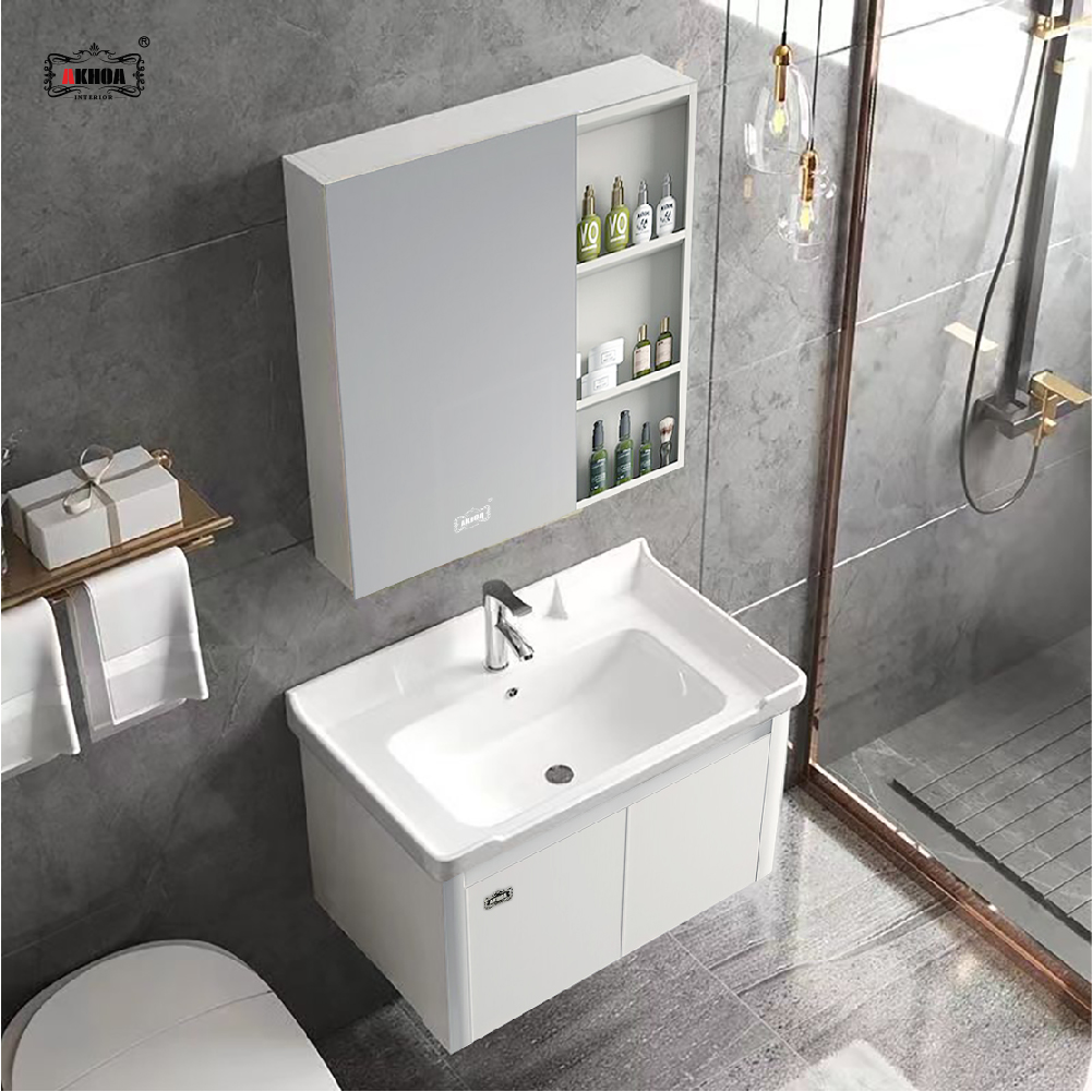 BỘ TỦ GƯƠNG PHÒNG TẮM THÔNG MINH AKHOA PVC01 50 - 80CM 6 PVC01 60 03