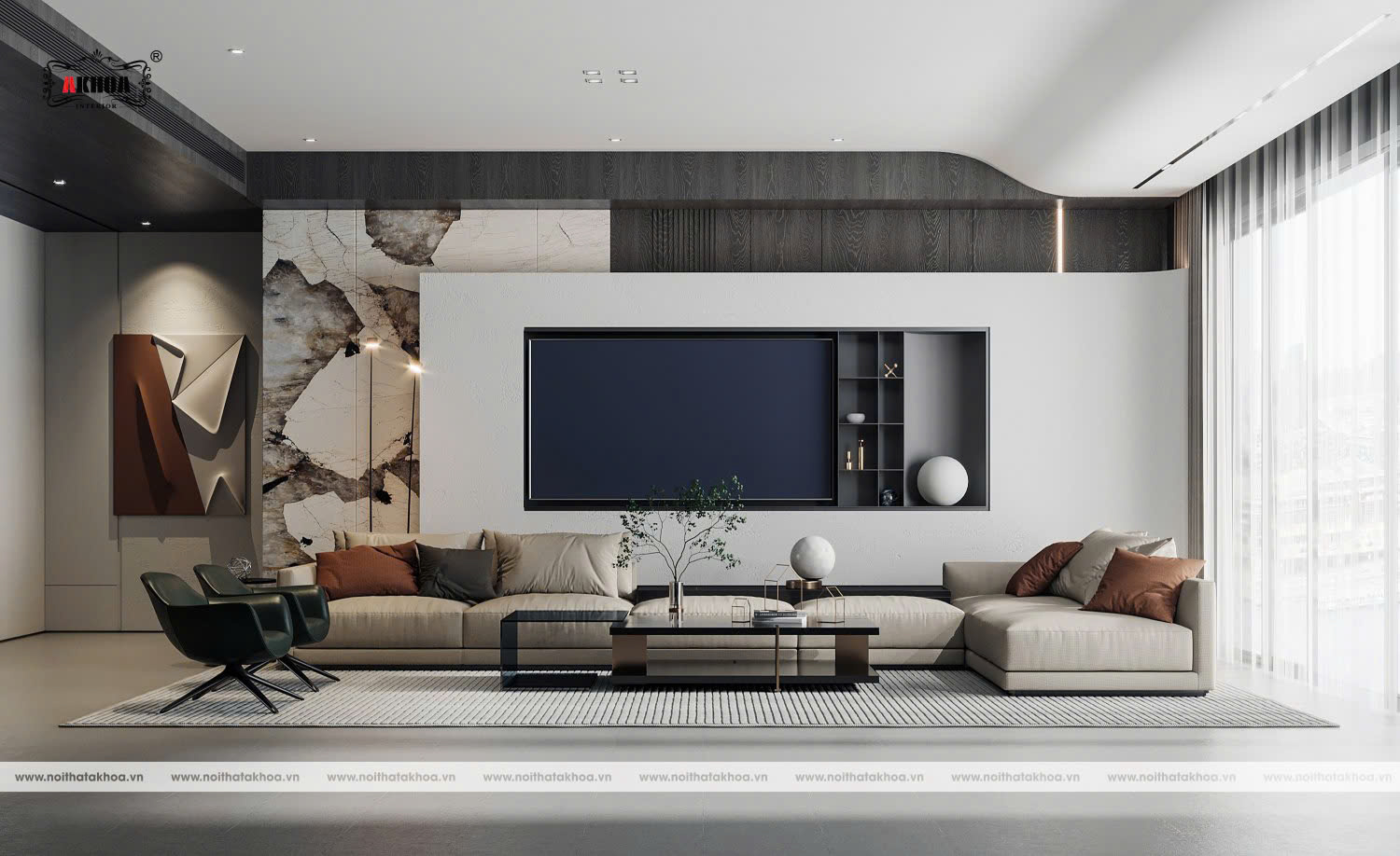 mau tam op than tre akhoa phong khach ket hop mau